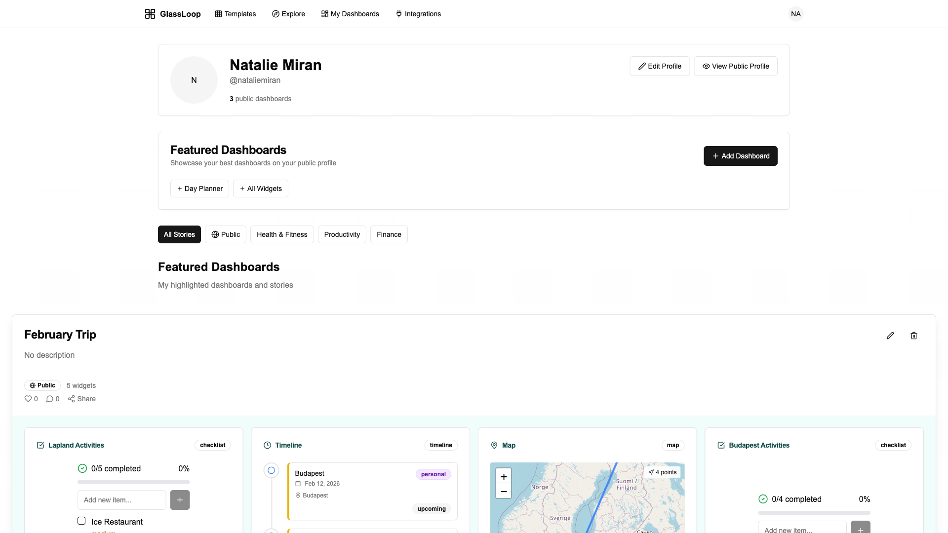 User Profiles & Analytics
